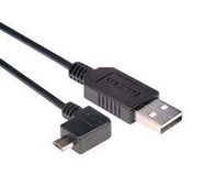 USB CABLE, A PLUG-MICRO B R/A PLUG, 6.6'