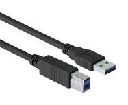 USB CABLE, 3.0 A PLUG-B PLUG, 11.8"