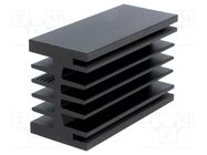 Heatsink: extruded; grilled; black; L: 75mm; W: 46mm; H: 33mm; 3.1K/W FISCHER ELEKTRONIK