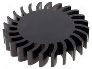 Heatsink; LED; Ø: 105mm; H: 20mm; black FISCHER ELEKTRONIK