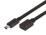 USB CABLE, 2.0, MINI TYPE B PL-RCPT/1M