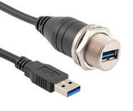 USB CABLE, 3.0, TYPE A PLUG-RCPT, 0.5M