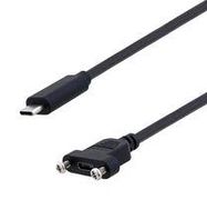 USB CABLE, 2.0, TYPE C PLUG-RCPT, 1M