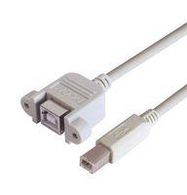 USB CABLE, 2.0, TYPE B PLUG-RCPT, 0.5M