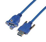 USB CABLE, 3.0 A PLUG-A RCPT, 11.8"