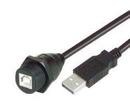 USB CABLE, 2.0, TYPE A PLUG-TYPE B RCPT