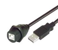 USB CABLE, 2.0, TYPE A PLUG-TYPE B RCPT