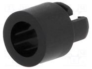 LED holder; 5mm; one-piece; black; UL94V-2; L: 10.3mm FIX&FASTEN