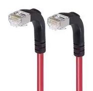 ENET CORD, CAT5E, R/A RJ45 PLUG-PLUG, 3'