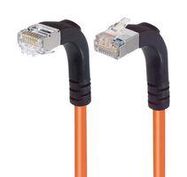 ENET CORD, CAT5E, R/A RJ45 PLUG-PLUG, 1'