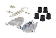 D SUB HOOD KIT, 180DEG, DE, ZINC ALLOY