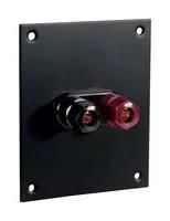 PATCH PANEL, 2P, BINDING POST, RED/BLK