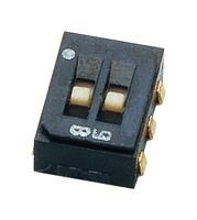 SLIDE SWITCH, SPDT DUAL, 0.1A, 6VDC, SMD