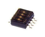 DIP SW, 4CKT, SPST, 0.1A, 6VDC, SMD