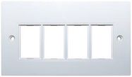 FACEPLATE, 4 MODULE, ABS, WHT