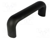 Holder; technopolymer PP; black; H: 49mm; L: 134mm; W: 25mm; handle ELESA+GANTER