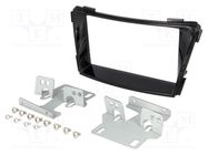 Radio frame; Hyundai; 2 DIN; black gloss; without OEM-navigation ACV