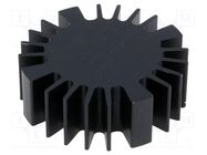 Heatsink; LED; Ø: 60mm; H: 20mm; black FISCHER ELEKTRONIK