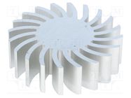 Heatsink; LED; Ø: 70mm; H: 20mm FISCHER ELEKTRONIK