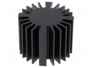 Heatsink; LED; Ø: 50mm; H: 37.5mm; black FISCHER ELEKTRONIK