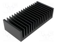 Heatsink: extruded; grilled; black; L: 75mm; W: 160mm; H: 40mm FISCHER ELEKTRONIK