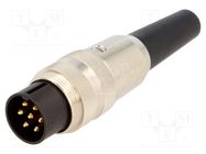 Connector: M16; plug; male; soldering; for cable; PIN: 7; 5A; 250V 