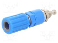 Socket; 4mm banana; 36A; Cutout: Ø8mm; blue; nickel plated; 5mΩ ELECTRO-PJP