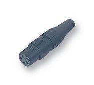 SOCKET, XLR, FREE, BLACK, 4POLE