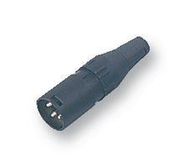 PLUG, XLR, FREE, BLACK, 5POLE