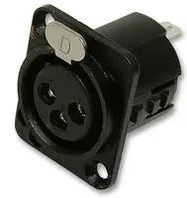 SOCKET, XLR, PANEL, BLACK, 5POLE