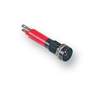 LED, M8, 24VDC, BLK CHROME, HE-RED