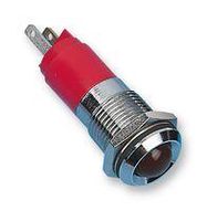 LED INDICATOR, 24VDC, SATIN, RED