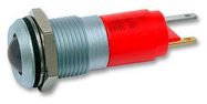 LED, M14, 24VDC, MATT CHROME, HE-RED