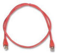 PATCH LEAD, CAT5E, STP, RED, 1M