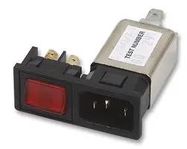 FILTER, INLET, IEC, 6A, DPST