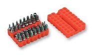 HEXAGON BIT SET, SECURITY, 1/4", 34PC