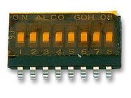 DIP SW, 8CKT, SPST, 0.025A/24VDC, SMD