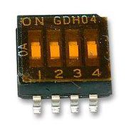 DIP SWITCH, SPST, 0.025A, 24VDC