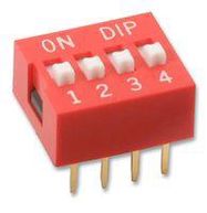 DIP SWITCH, SPST-NO, 4POS, SLIDE, 24VDC