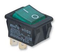 ROCKER SWITCH, DPST, 16A, 250VAC, PANEL