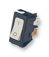 ROCKER SWITCH, DPST, 10A, 250VAC, PANEL