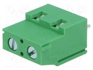 PCB terminal block; angled 90°; 7.5mm; ways: 2; on PCBs; 2.5mm2 ADAM TECH