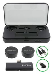PATONA Premium AI Lavalier Microphones PTS-I91 with charging case, PATONA