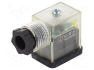 Connector: valve connector; plug; form B; 11mm; female; PIN: 3; 230V MURRELEKTRONIK