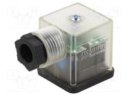 Connector: valve connector; plug; form A; 18mm; female; PIN: 3; 230V MURR ELEKTRONIK