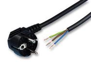 POWER CORD, EURO PLUG  TO BARE END, 2.5M