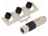 Connector: M8; female; PIN: 3; straight; for cable; plug; Slimline MURR ELEKTRONIK