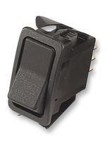 ROCKER SWITCH, DPST, BLACK