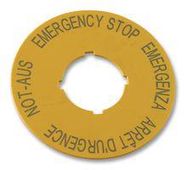 LABEL, EMERGENCY STOP, 4 LANGUAGE