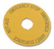 LABEL, EMERGENCY STOP, 4 LANGUAGE